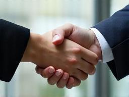 Handshake symbolizing partnership